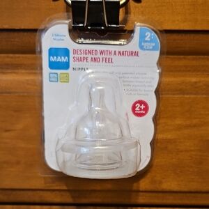 MAM Silicone Baby Bottle Nipples - Medium Flow